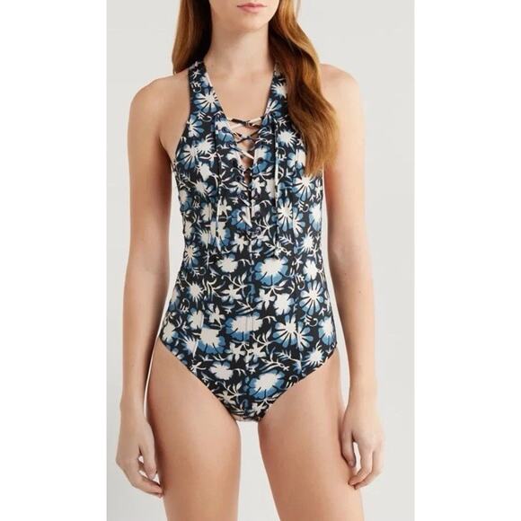 Ulla Johnson Women's Halia Lace-Up One-Piece Swimsuit Sz Small NEW $390 - Picture 1 of 16
